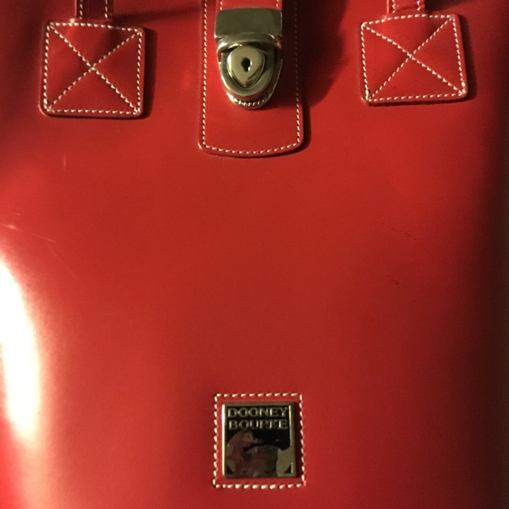 Dooney & Bourke  RED LEATHER BUCKET BAG & WALLET